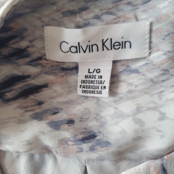 Calvin Klein Snakeskin Blouse Size Large - Picture 2 of 7